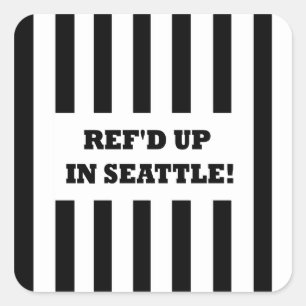 Ref var på plats i Seattle med ersättningsbidrag Fyrkantigt Klistermärke