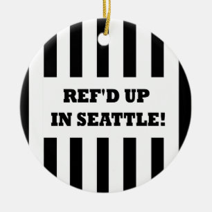 Ref var på plats i Seattle med ersättningsbidrag Julgransprydnad Keramik