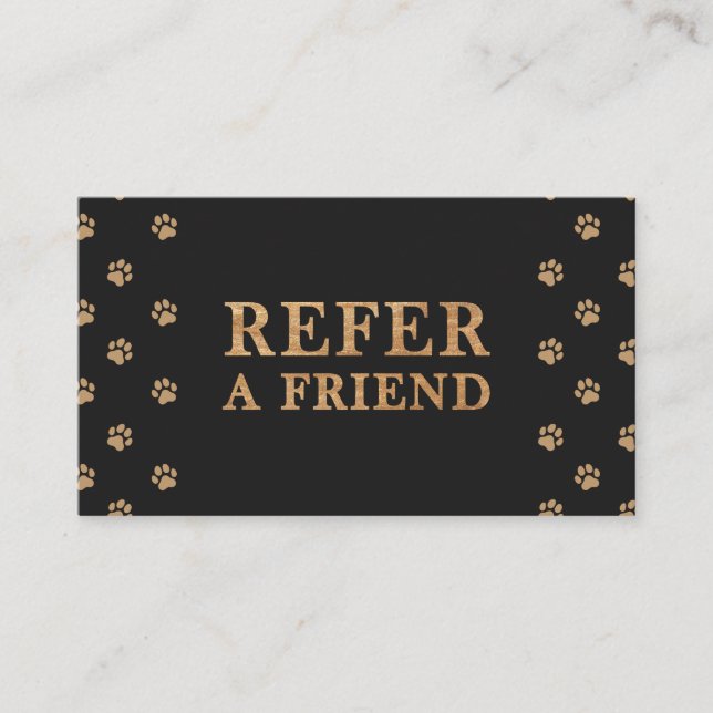 Refer A Friend Modern Luxury Pet Care Black Rabattkort (Framsida)