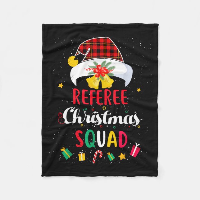 Referee Christmas Squad Santa Hat Umre Match  Fleecefilt (Framsidan)