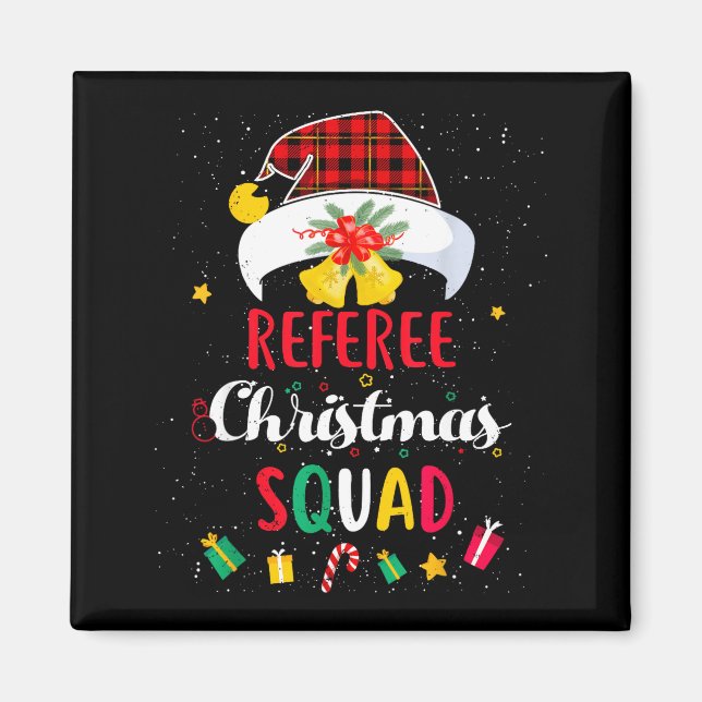 Referee Christmas Squad Santa Hat Umre Match  Magnet (Framsidan)