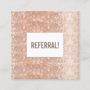 Referens till "Cute Faux Ro Guld Sequin Beauty Sal Rabattkort