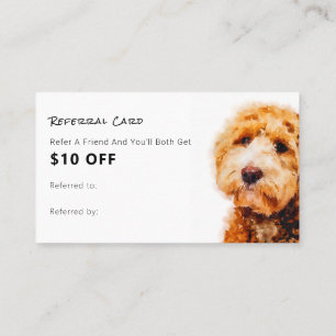 Referens till Cute Pudel Hund Grooming Shop Visitkort