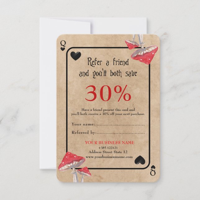 Referenskort för Crazy-svampar för uppspelningskor (Framsida)