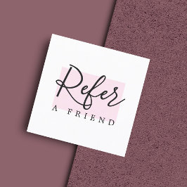 Referenskort för elegant Snyggt Vit ros Salon Rabattkort