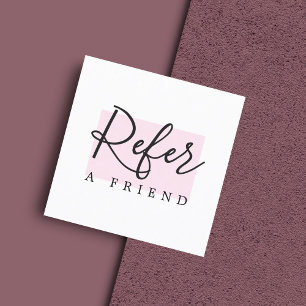 Referenskort för elegant Snyggt Vit ros Salon Rabattkort