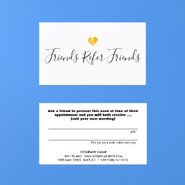 Referenskort för Guld Heart-kund Rabattkort