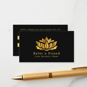 Referenskort för guld Lotus Flower Tilläggskort