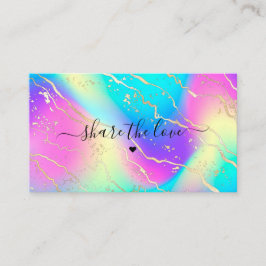 Referenskort för holografiskt isoridescent opal Ge Rabattkort