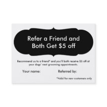 Referenskort för hund-grooming - anpassningsbart