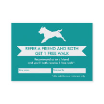 Referenskort för hund Walker - anpassningsbara