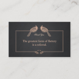 Referenskort för kundens Tack för elegant Rabattkort