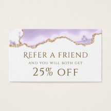 Referenskort för lavender lila Agate