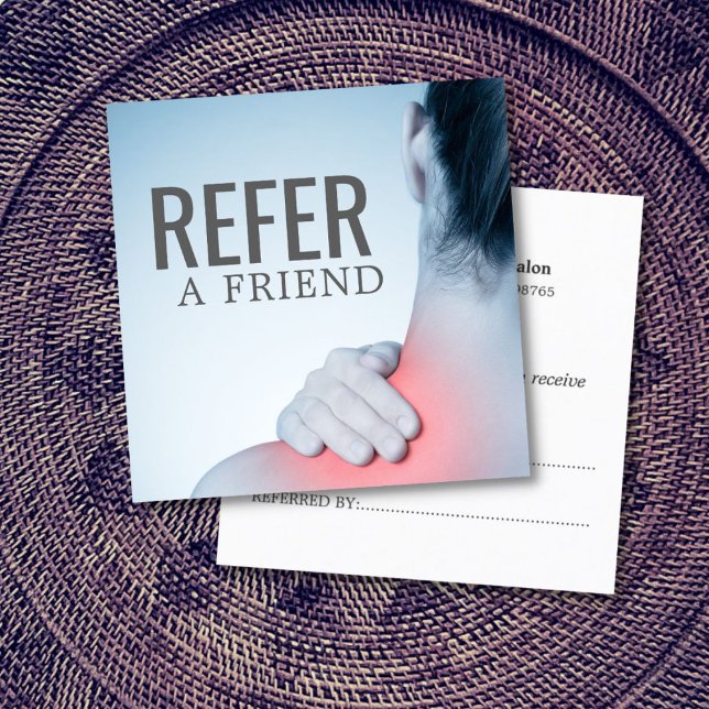 Referenskort för modern Elegant-massage-terapi Rabattkort (Skapare uppladdad)