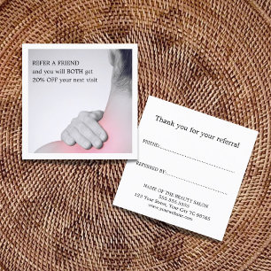 Referenskort för modern Elegant-massage-terapi Rabattkort