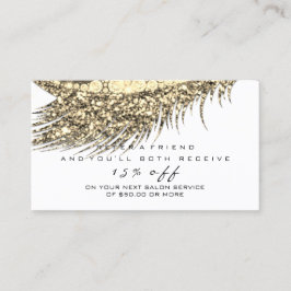 Referenskort för Salon Guld Makeup Lash White Make Rabattkort