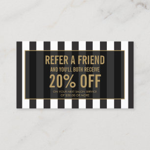 Referenskort för svart och vitt Rand Rabattkort