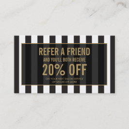 Referenskort för svart och vitt Rand Rabattkort