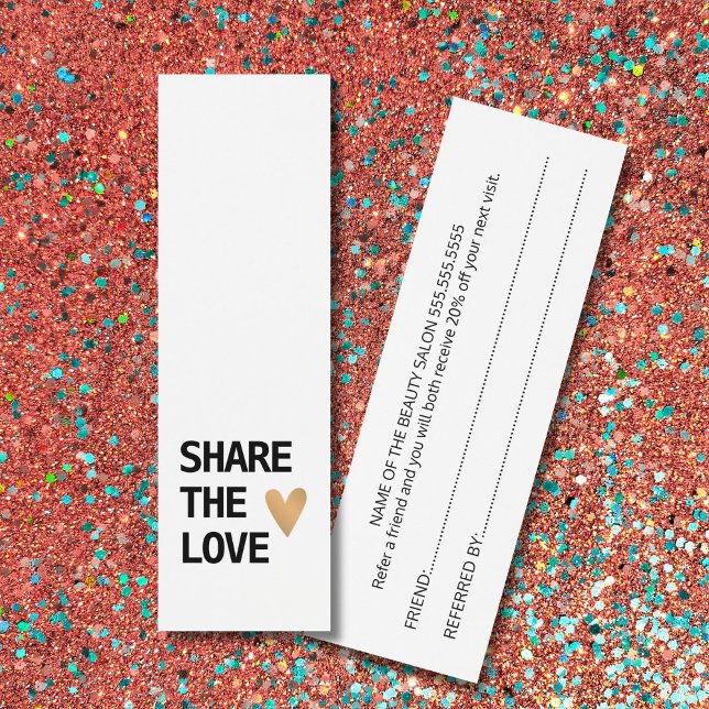 Referenskort för svart vit Guld- i elegant Litet Visitkort (Skapare uppladdad)