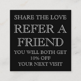 Referenskort för svartvitt rabattkort