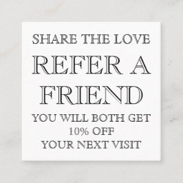 Referenskort för svartvitt (svartvitt) rabattkort