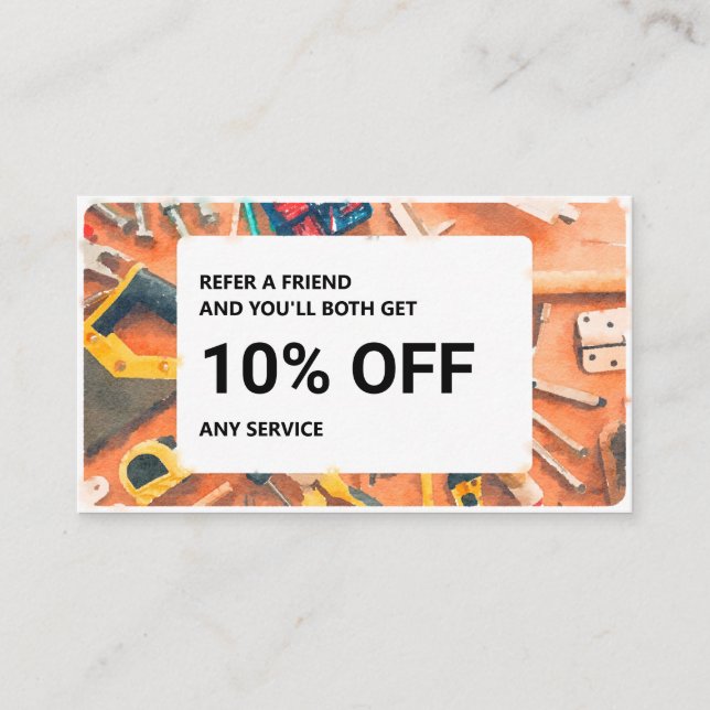 Referenskort: Handyman Services Visitkort (Framsida)