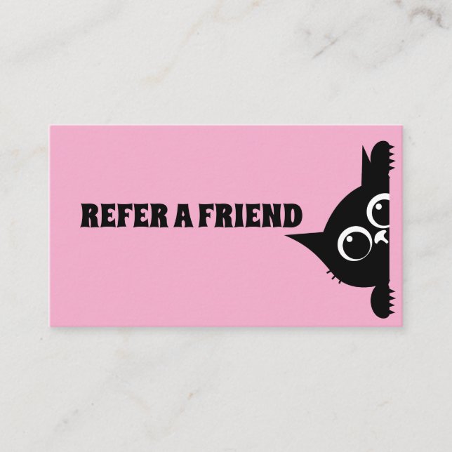 REFERENSKORT KATT ROSA ANPASSAT RABATTKORT (Framsida)