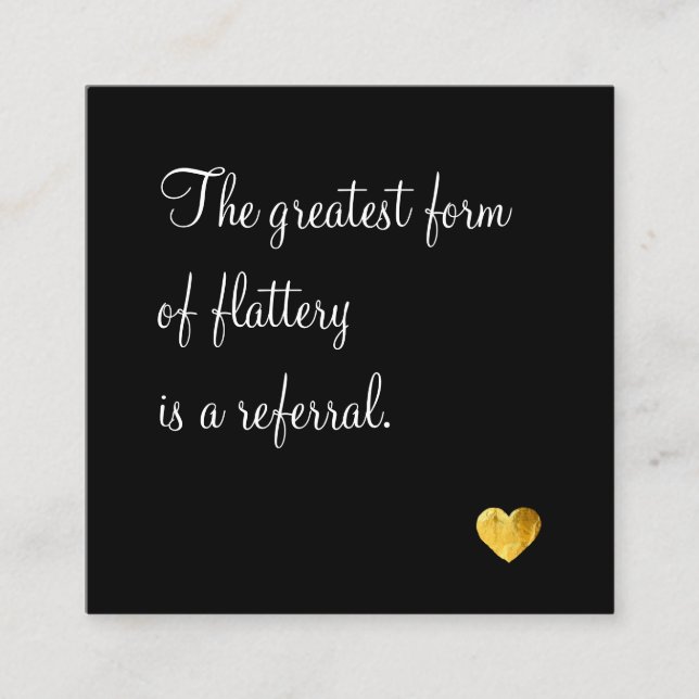 Referenskort kundlojalitet Guld Heart Rabattkort (Framsida)