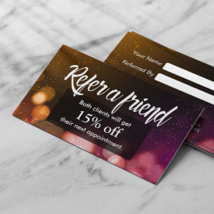 Referenskort Modern Sparkles Salon Spa Rabattkort