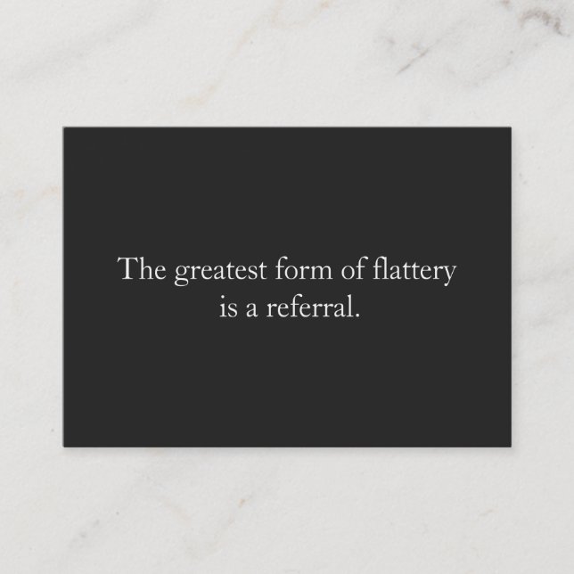 Referenskort Professionell Entrepreneur Black Rabattkort (Framsida)