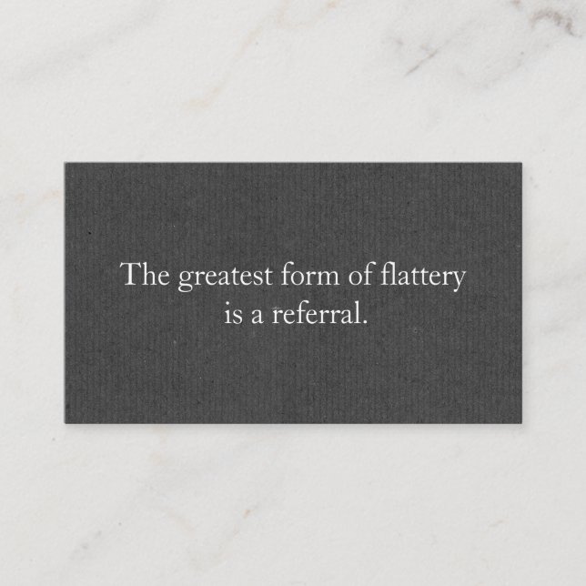 Referenskort Professionell Entrepreneur Grått Rabattkort (Framsida)