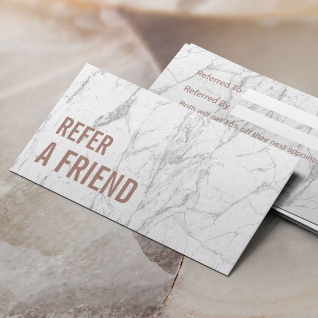 Referenskort | Ro Guld och Marble Beauty Salon Rabattkort (Skapare uppladdad)