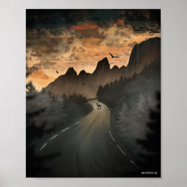 Referenspresentation av pole Faux Canvas (nordpols Poster