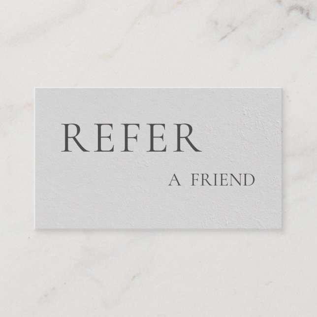 Referera en vän Elegant affärsprofessional  Rabattkort (Framsida)