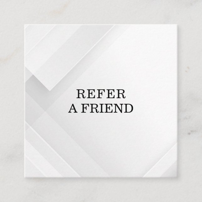 Referera en vän Elegant affärsprofessionalitet  Rabattkort (Framsida)