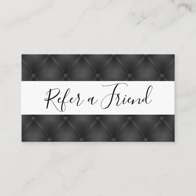 Referral Black Upholstoppning Background (Framsida)