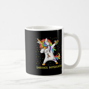 Reffera skillnader Unicorn Dabbing Puzzle Autism Kaffemugg