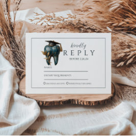 Refined Blue Tooth Laurel Graduation OSA Kort