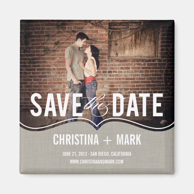 Refined Elegance Spara datum magneter - Khaki (Framsidan)