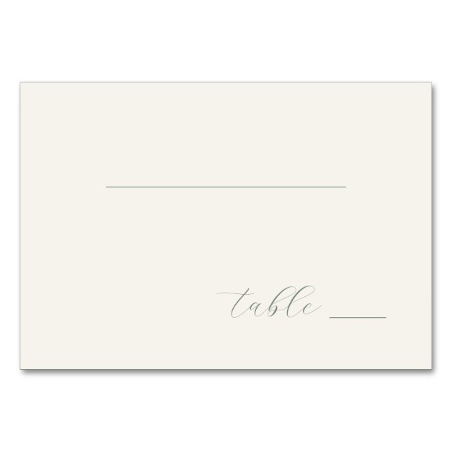 Refined Gray Calligraphy Table Bordsnummer (Framsidan)