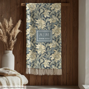 Refined Morris-inspirerat pastellarv mysigt Fleecefilt