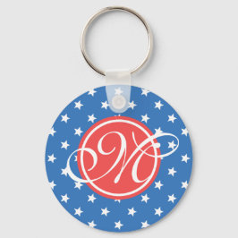 Refined Patriot Monogrammed Nyckelring