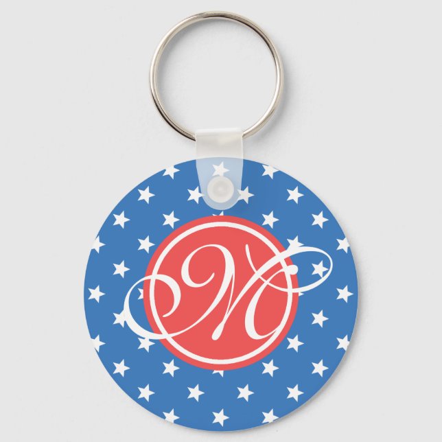 Refined Patriot Monogrammed Nyckelring (Framsida)