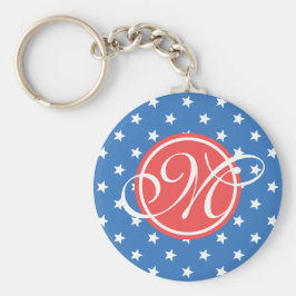 Refined Patriot Monogrammed Nyckelring