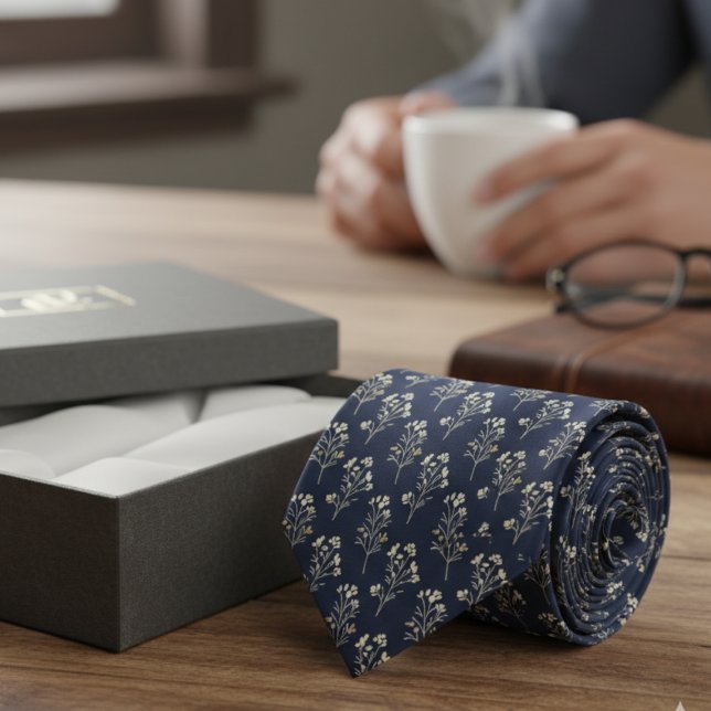 Refined Wildflower– Men’s Wedding Slips (Men's floral wedding tie)