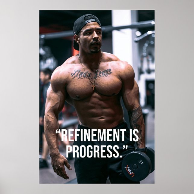 Refinement Is Progress Fitness Quote Poster (Framsidan)