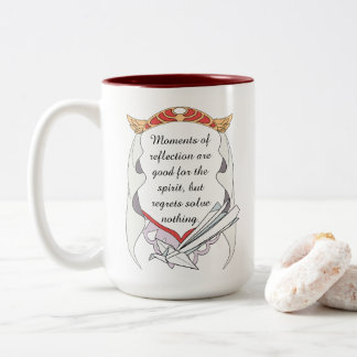 Reflect but don’t Regret Inspirational Mug Två-Tonad Mugg