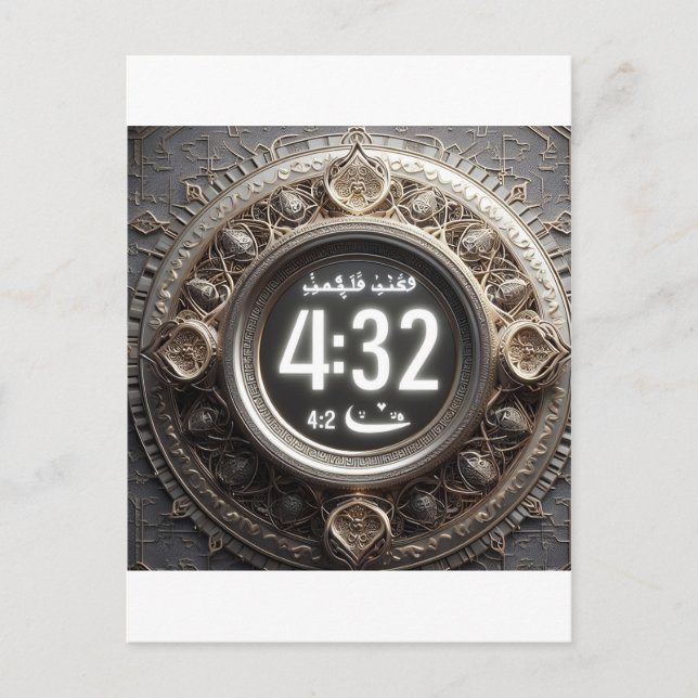 Reflect för embrace Fasting, Iftar, Suhoor & Andli Vykort (Framsida)