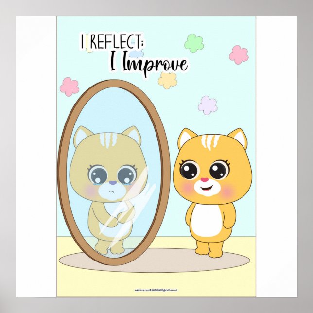 Reflect to improve Wall art Poster (Framsidan)