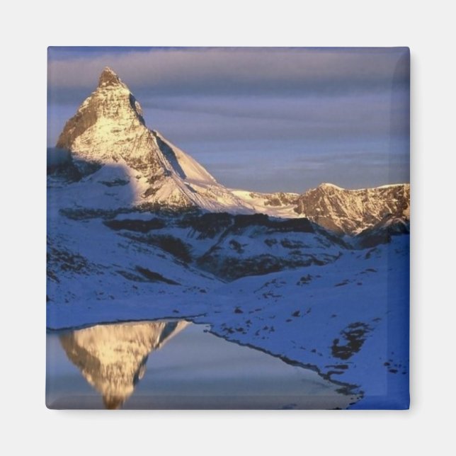 Reflected Matterhorn, Schweiz Magnet (Framsidan)